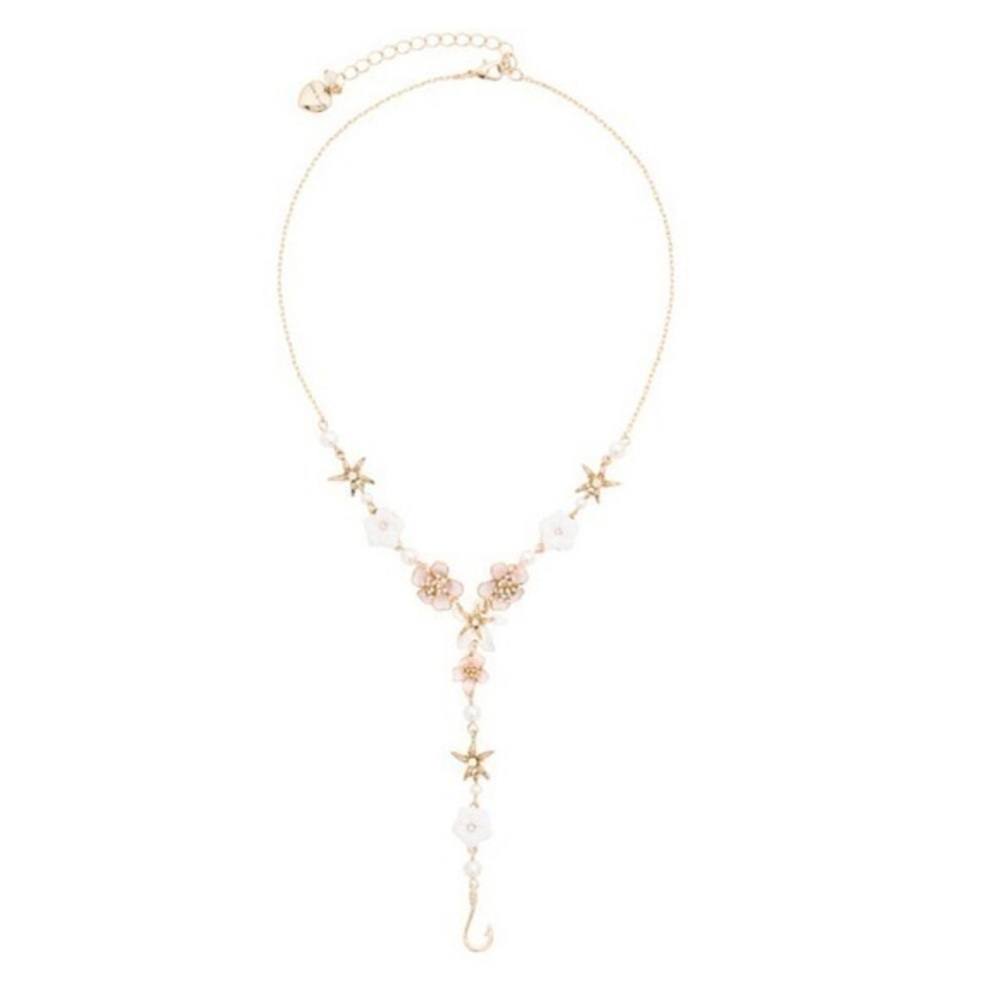 BETSEY JOHNSON Starfish Flower Lariat Necklace